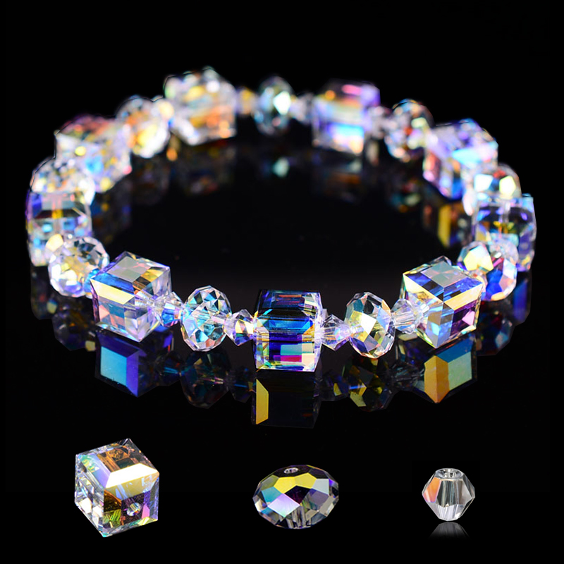 Jewelry Making Glasses - 180-250 pièces 4/6/8/10MM AB couleur perles