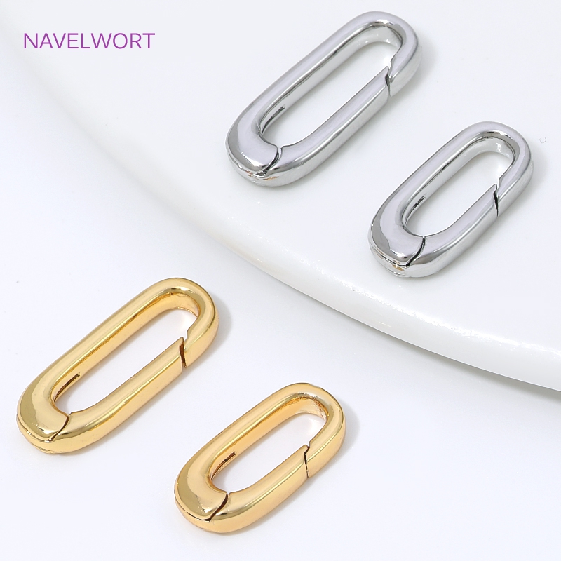 Jewelry Making Ideas - 1/2/4 pièces Fermoirs à ressort ovales