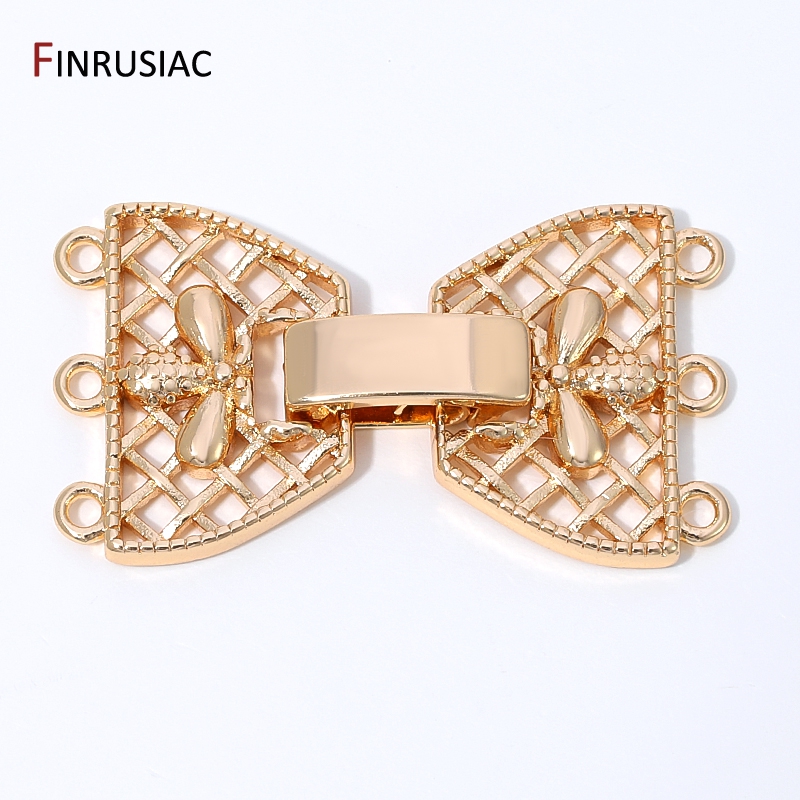 Jewelry Making Ideas - Connecteur à fermoirs en laiton plaqué