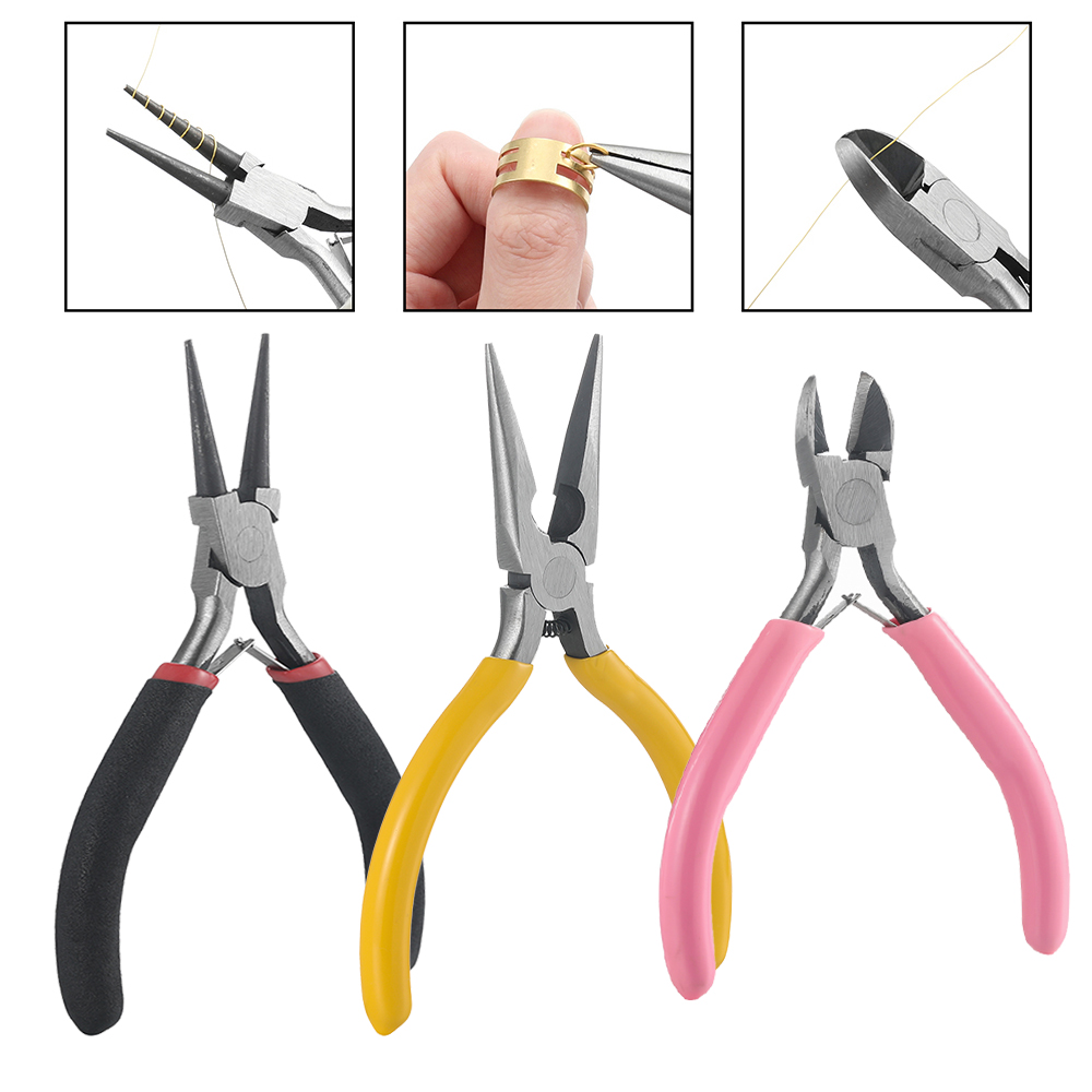 Jewelry Making Round Nose Pliers - 3 pièces/ensemble 3 Styles bijoux pinces