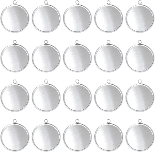 20 pièces en acier inoxydable  - Pendant Blank Bezel avis et prix