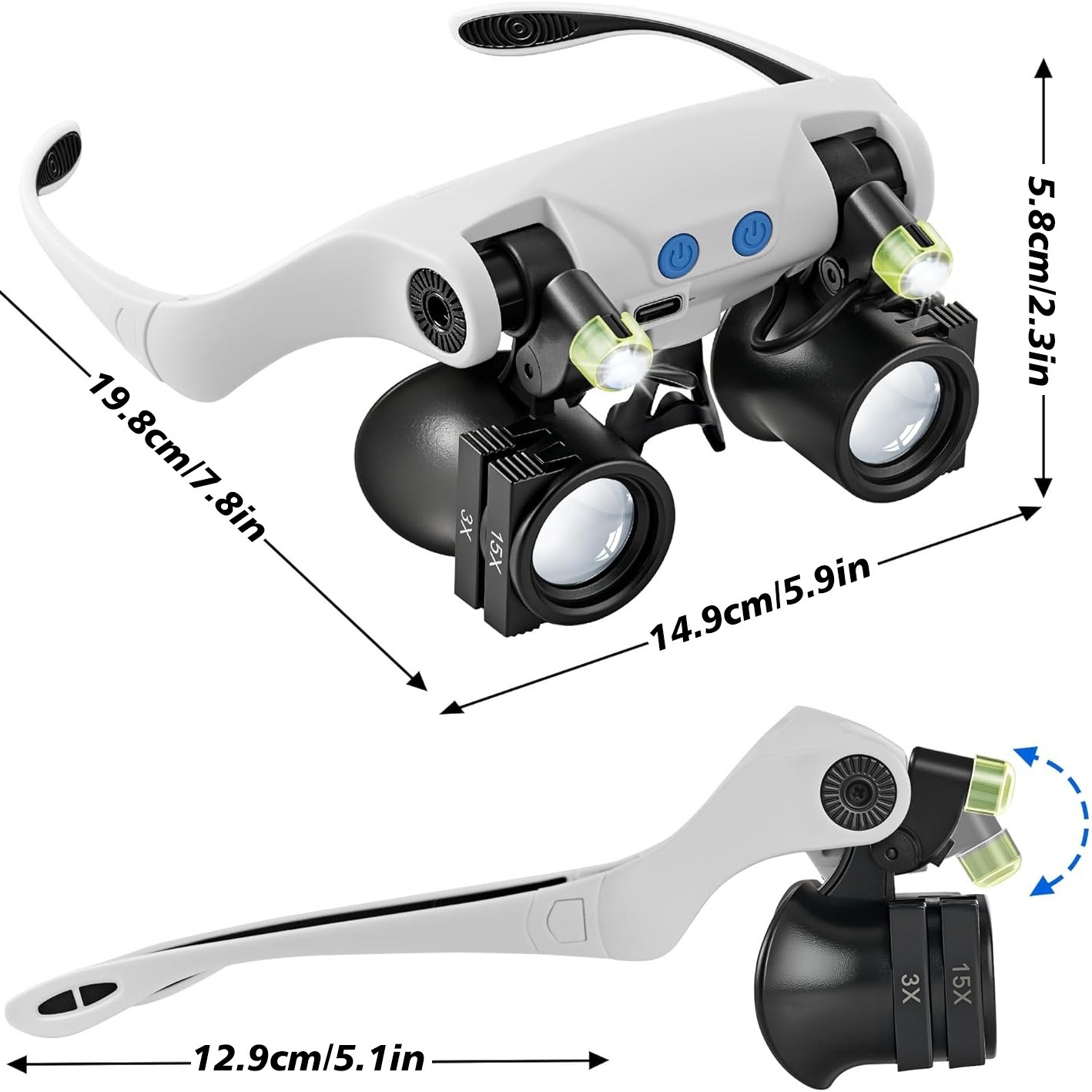 Lunettes grossissantes à LED à - Jewelry Making Glasses avis et prix