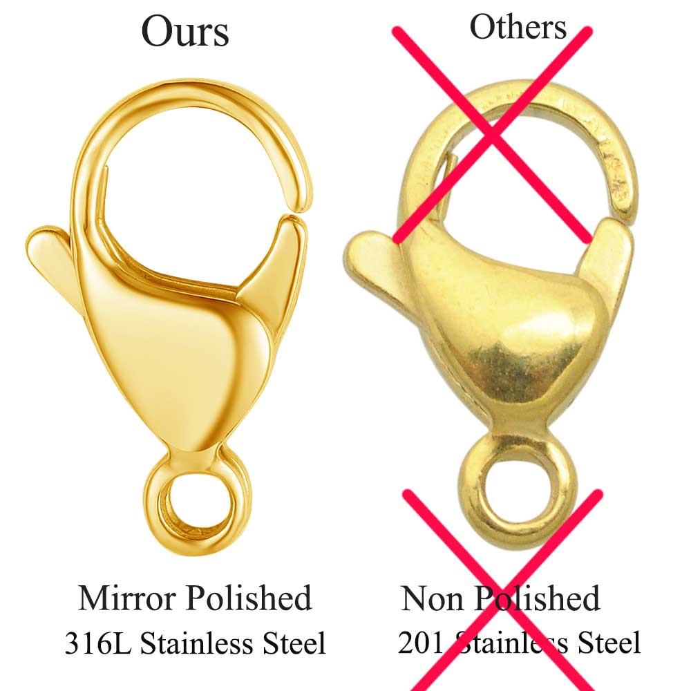 Fermoirs mousquetons en acier  - Jewelry Making Gold avis et prix