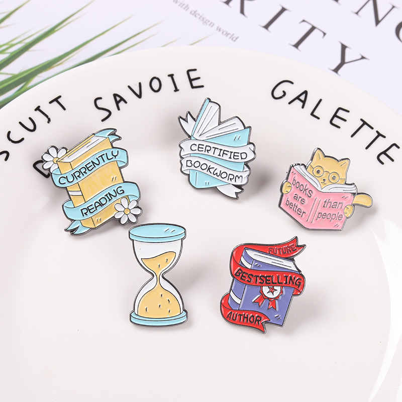 Livres mignons émail broche ch - Jewelry Making Journal avis et prix