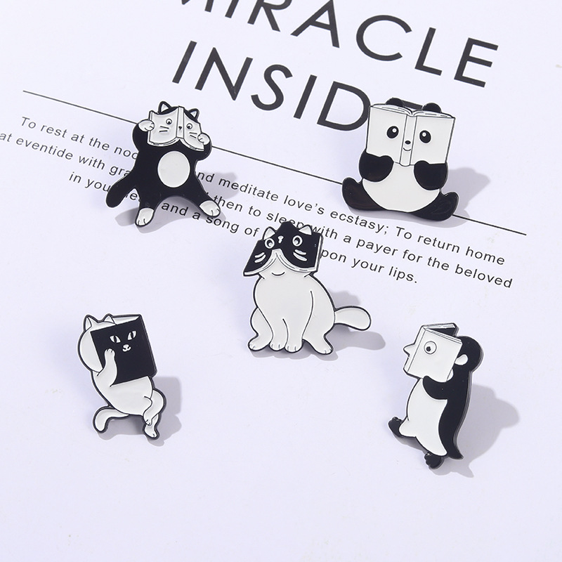 Livres mignons émail broche ch - Jewelry Making Journal avis et prix