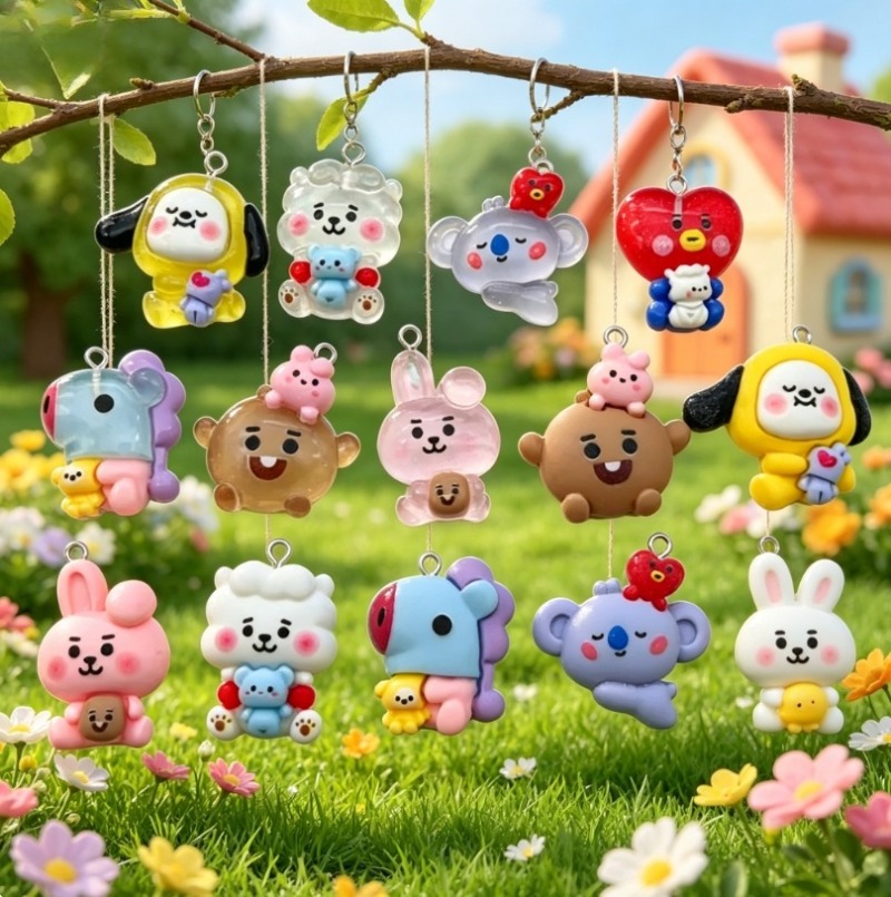 Breloques en résine BT21, 7 pi - Jewelry Making Charms avis et prix